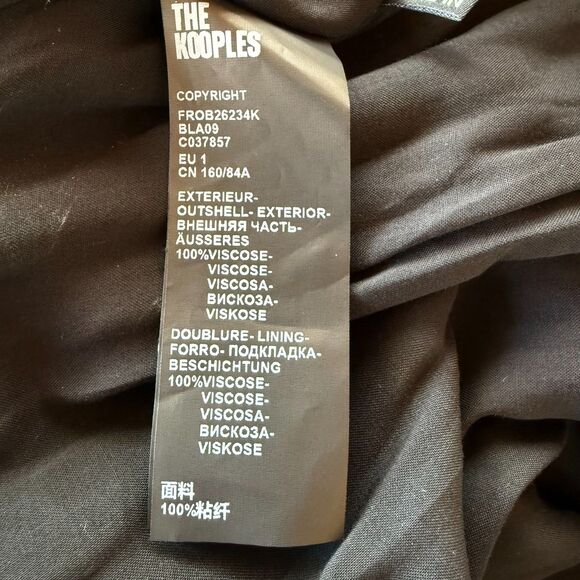 NEW The Kooples Women's Paisley Print Belted Mini Dress in Black Size 1 (US4) - Picture 12 of 16